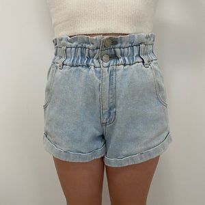 PacSun paper bag denim shorts